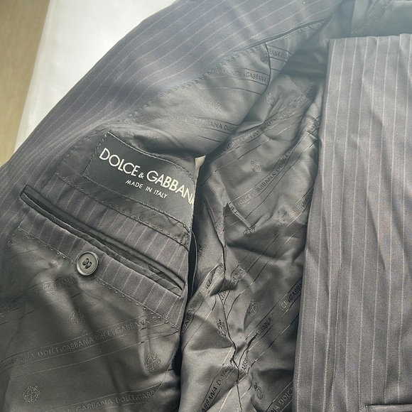 Dolce & Gabbana Mens Navy Pinstripe Suit - Picture 3 of 4